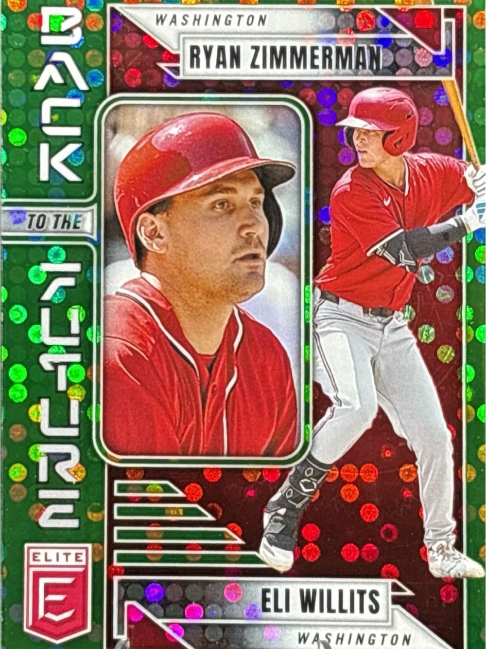 Panini Eli Willits Washington Baseball Card - Green Dot Holo